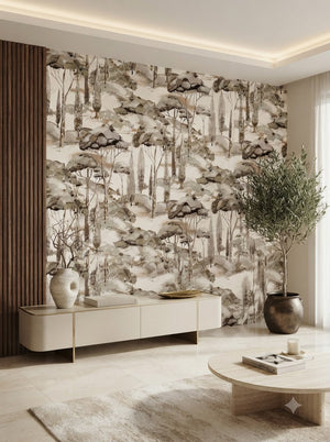 Premium wallpaper 57 SQFT roll with sticking glue packet