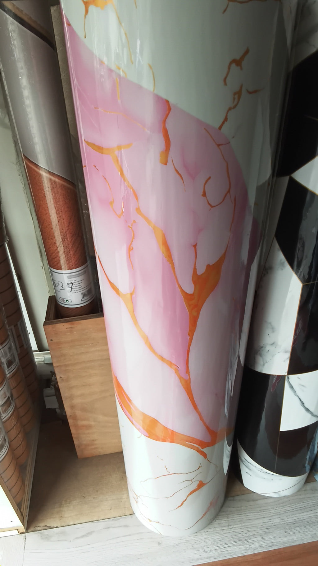 Uv marble roll 4*10 feet set adhesive