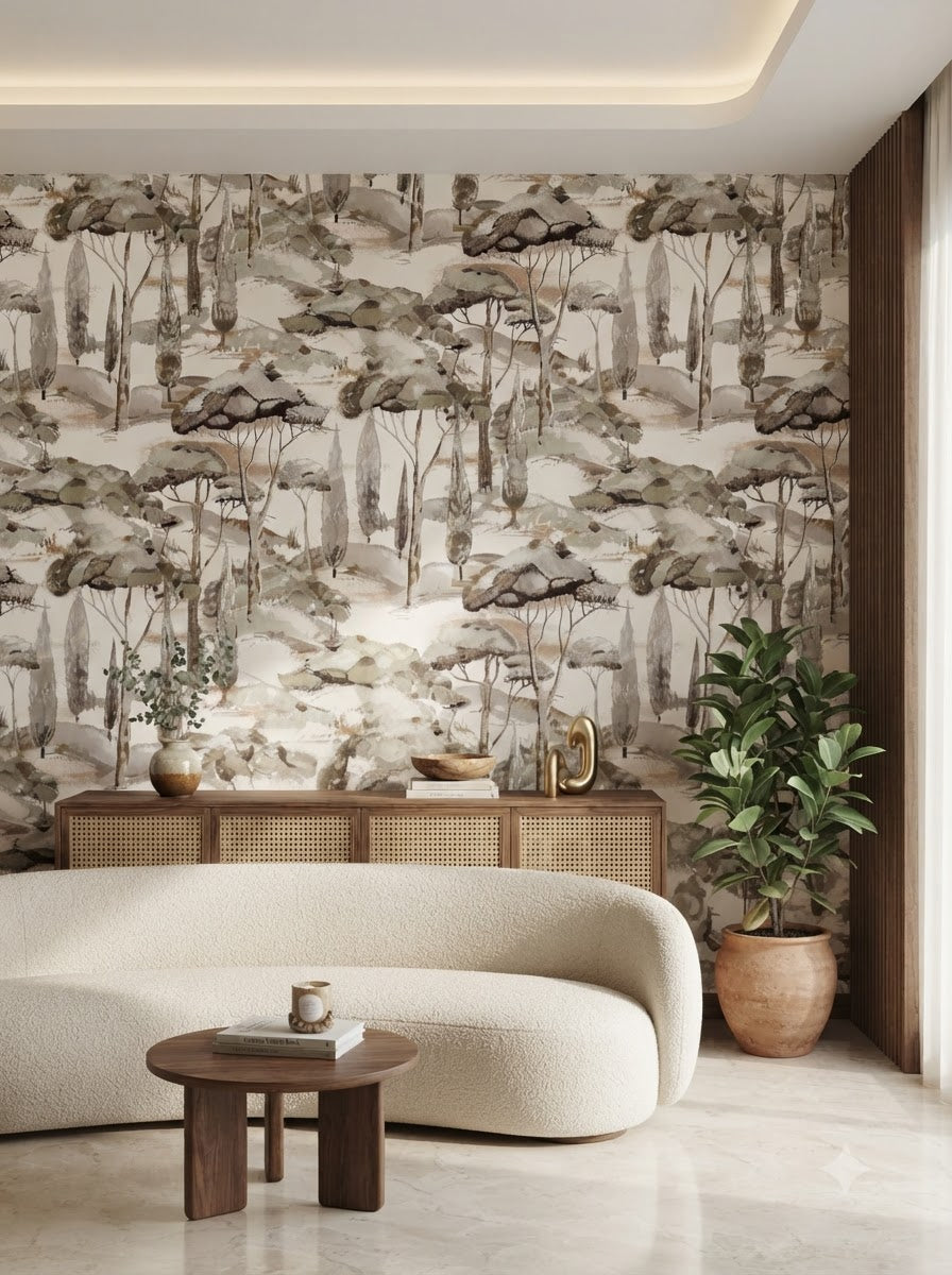 Premium wallpaper 57 SQFT roll with sticking glue packet