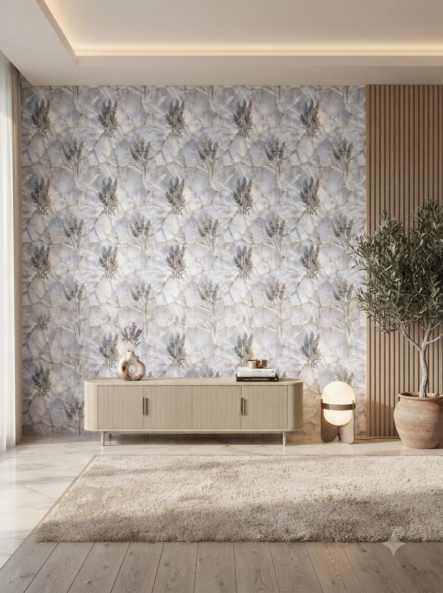 Premium wallpaper with glitter work ( sticking glue packet free )