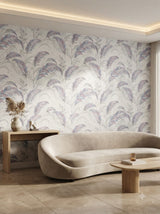 Premium wallpaper feather design with glitter work 57 SQFT( sticking glue packet free)