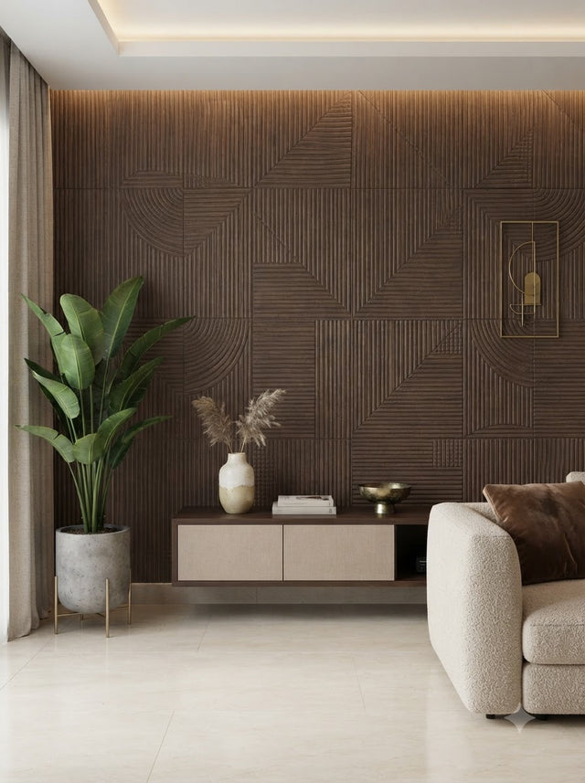 Modern 3D Fluted Decorative Wall Panel 2x2 (Pack of 4)