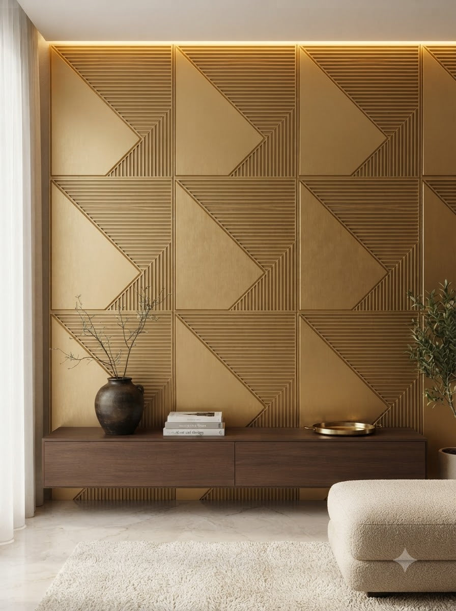 Modern 3D Fluted Decorative Wall Panel 2*2 (pack of 4)