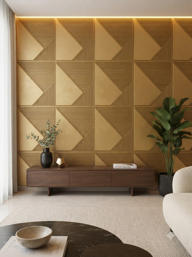 Modern 3D Fluted Decorative Wall Panel 2*2 (pack of 4)