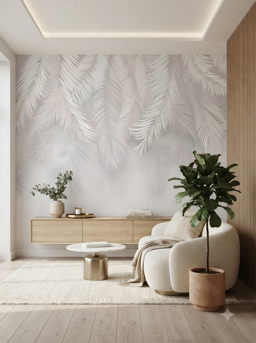 Customize Luxury Tropical Palm Leaf Wallpaper ( pesting glue packet free inside )