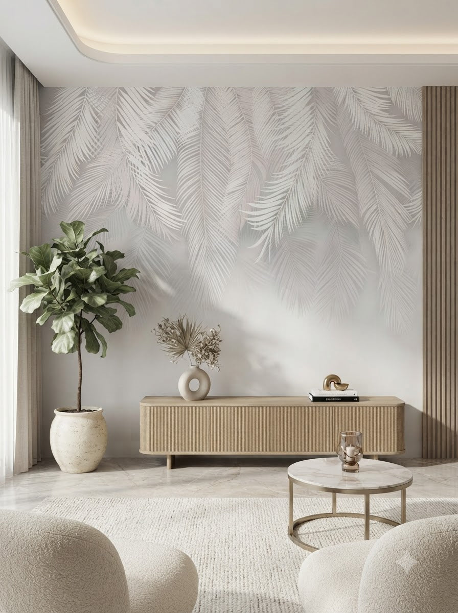 Customize Luxury Tropical Palm Leaf Wallpaper ( pesting glue packet free inside )