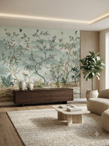 Customize Luxury Chinoiserie garden wallpaper ( pesting glue packet free inside )