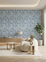 Luxury Blue Marble Geometric Wallpaper 57sqft ( sticking  glue packet free inside)