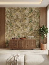 Luxury Peacock Feather Wallpaper –  57sqft ( sticking  glue packet free inside)