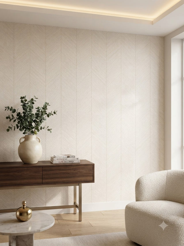 Premium Chevron Textured Wallpaper 57sqft ( sticking  glue packet free inside) (Copy)