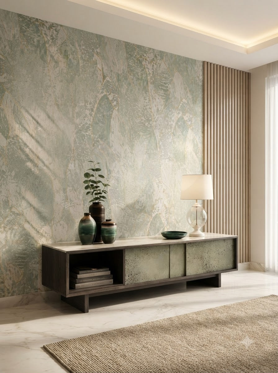Luxury Botanical Abstract Wallpaper 57sqft ( sticking  glue packet free inside)
