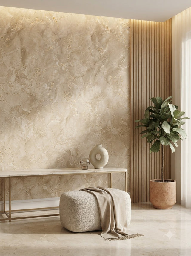 Luxury Marble Wallpaper 57sqft ( sticking  glue packet free inside)