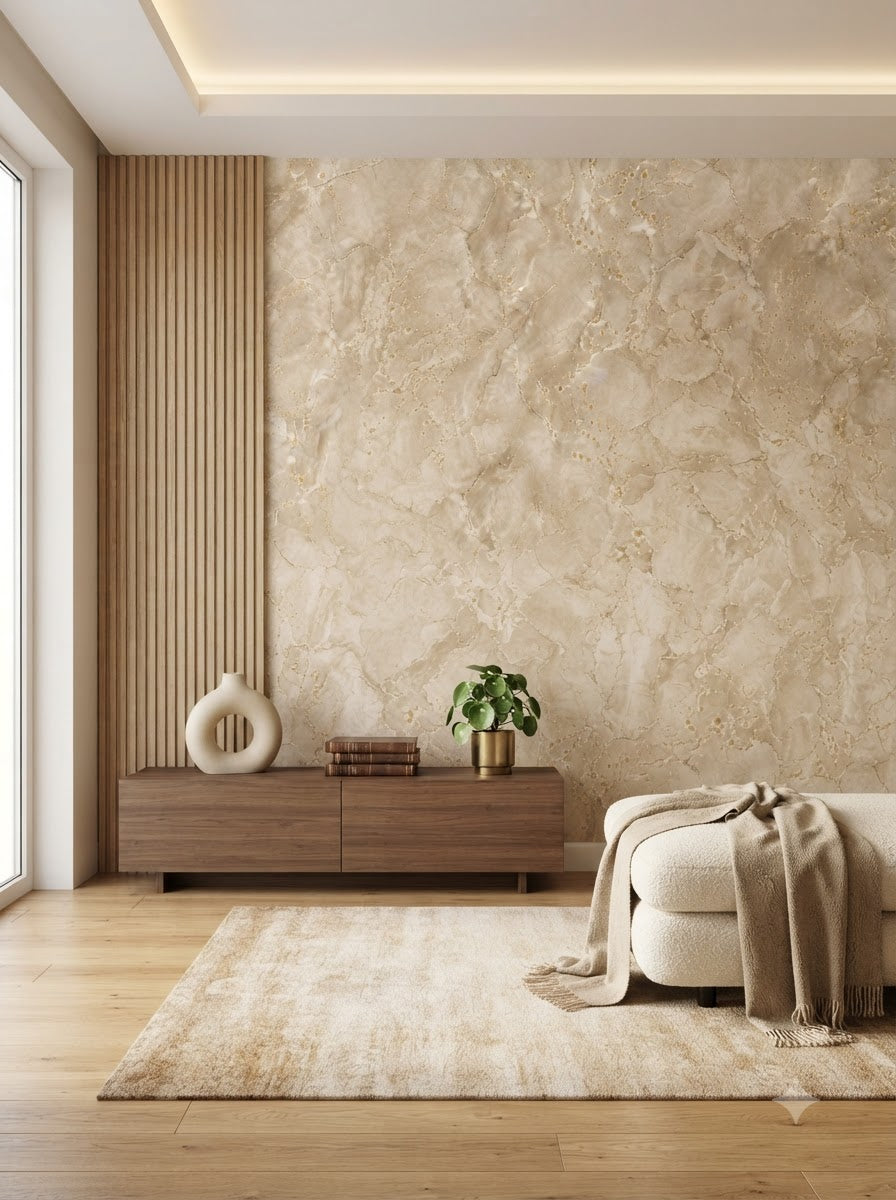 Luxury Marble Wallpaper 57sqft ( sticking  glue packet free inside)