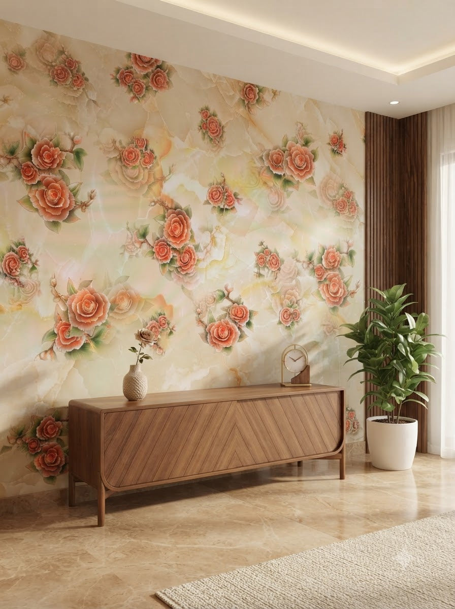 Elegant Floral Vintage Wallpaper –  Self adhesive sticker wallpaper 45*5mtr(22sqft covering)