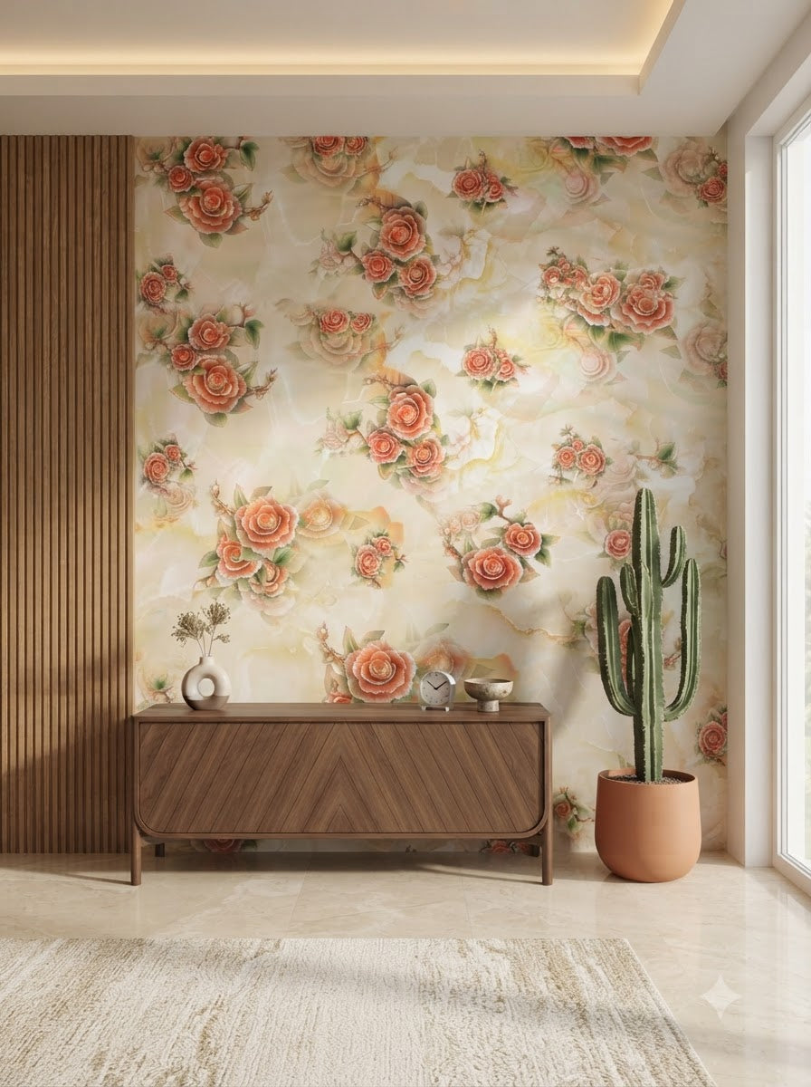 Elegant Floral Vintage Wallpaper –  Self adhesive sticker wallpaper 45*5mtr(22sqft covering)