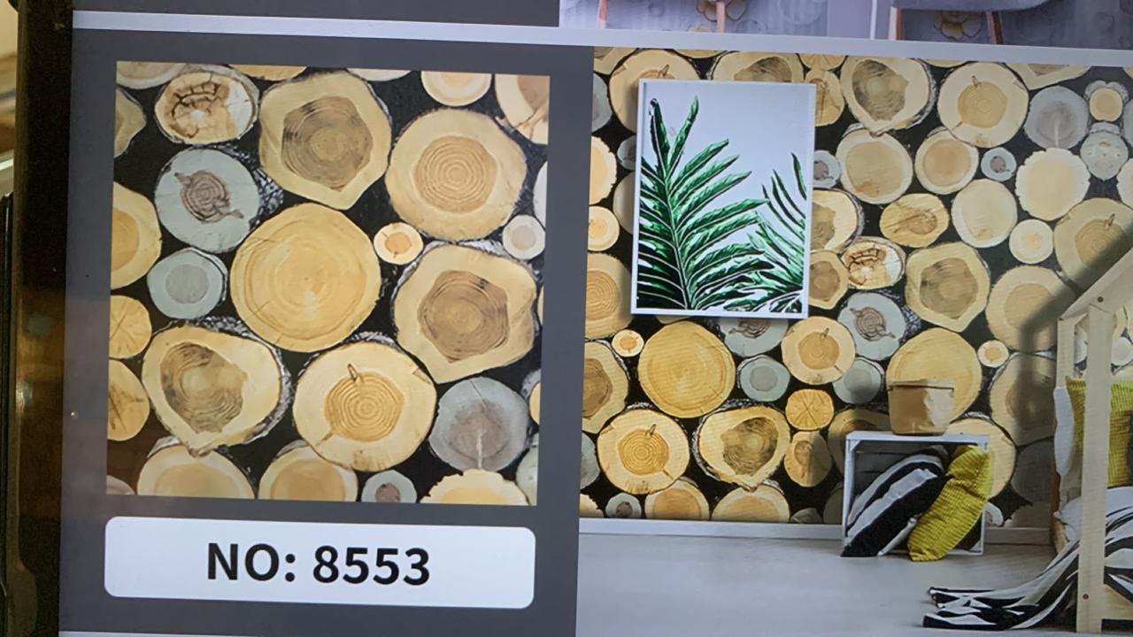 Wood Log Slice Wallpaper Self adhesive sticker wallpaper 45*5mtr(22sqft covering)