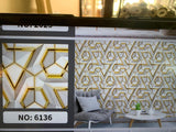 Luxury 3D Geometric Gold Wallpaper Description–  Self adhesive sticker wallpaper 45*5mtr(22sqft covering)