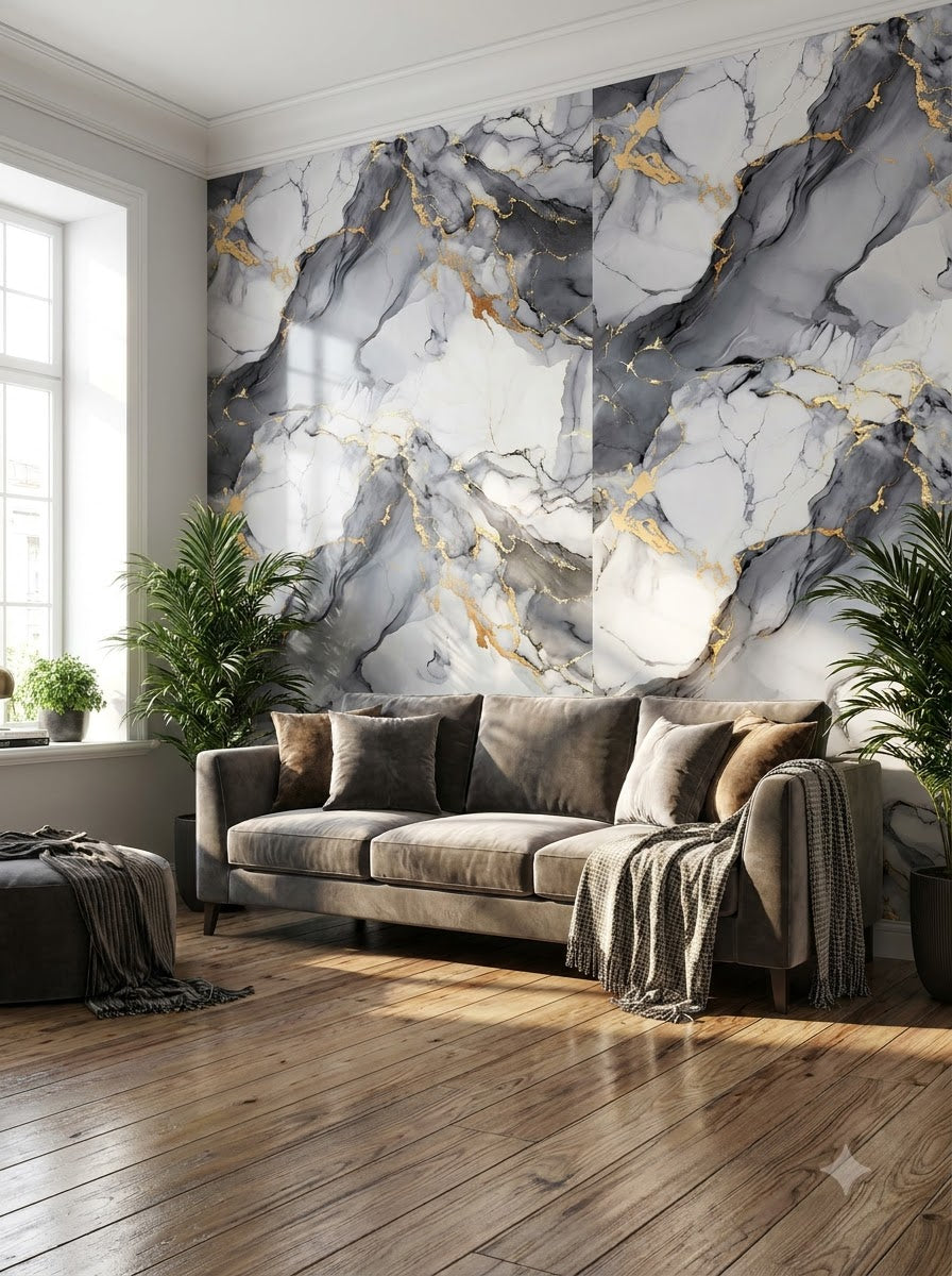 Uv marble roll 4*10 self adhesive