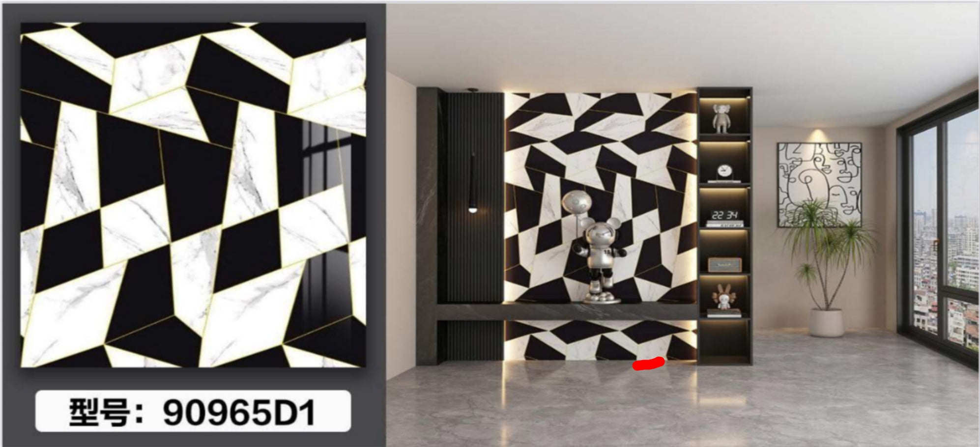 Uv marble roll 4*10
