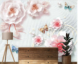 Customize Luxury 3D Floral Wallpaper ( pesting glue packet free inside )