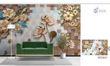 Customize Luxury 3D Floral Wallpaper ( pesting glue packet free inside )