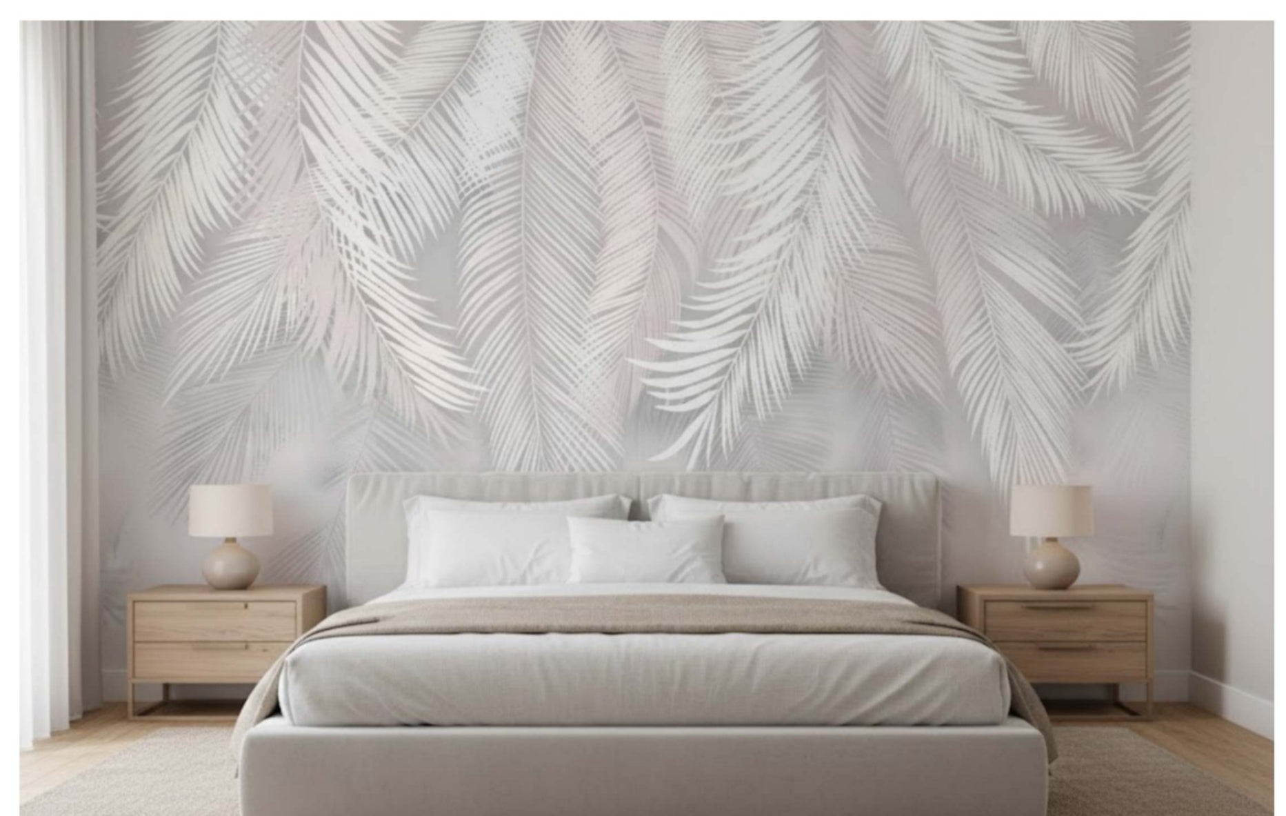 Customize Luxury Tropical Palm Leaf Wallpaper ( pesting glue packet free inside )