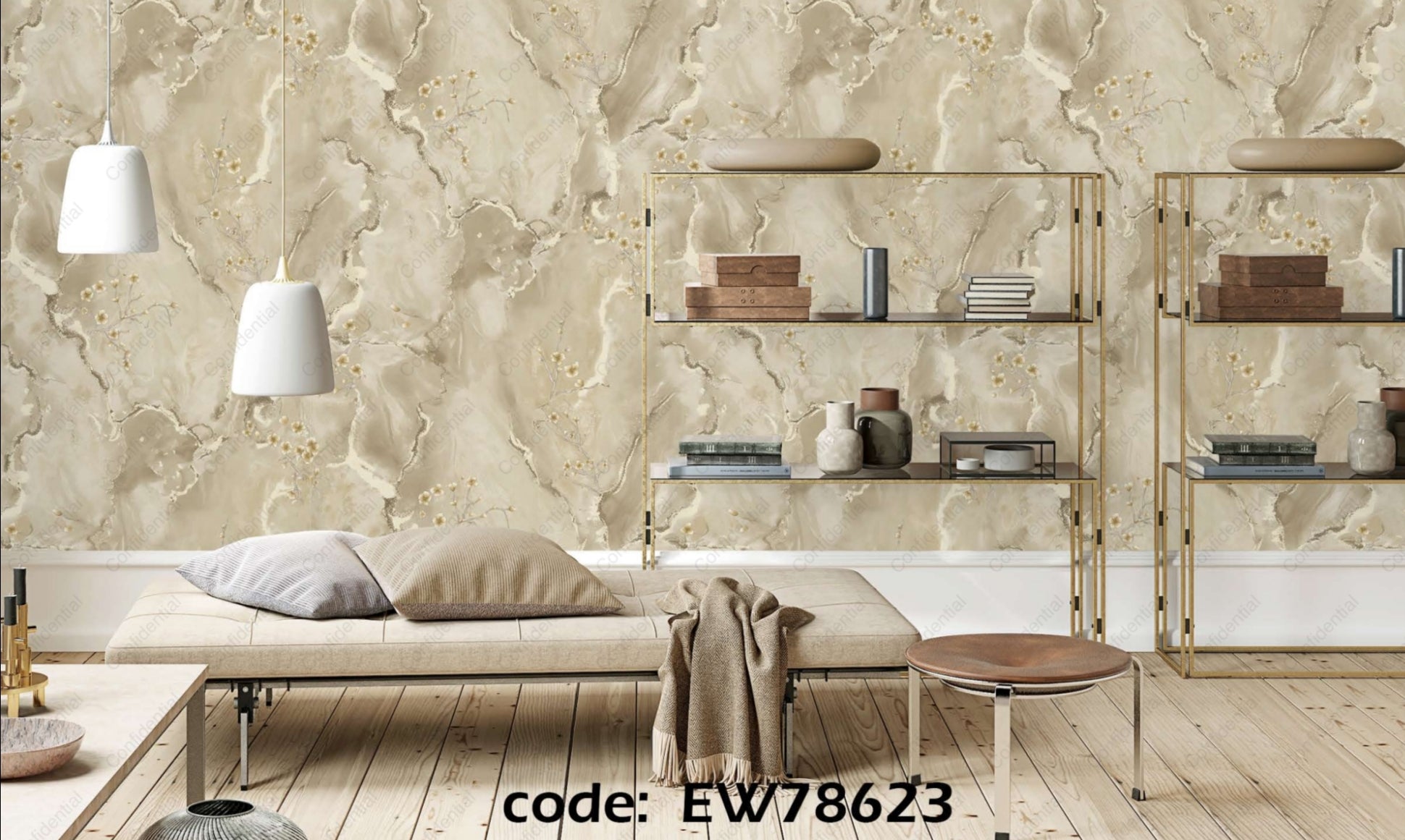 Luxury Marble Wallpaper 57sqft ( sticking  glue packet free inside)