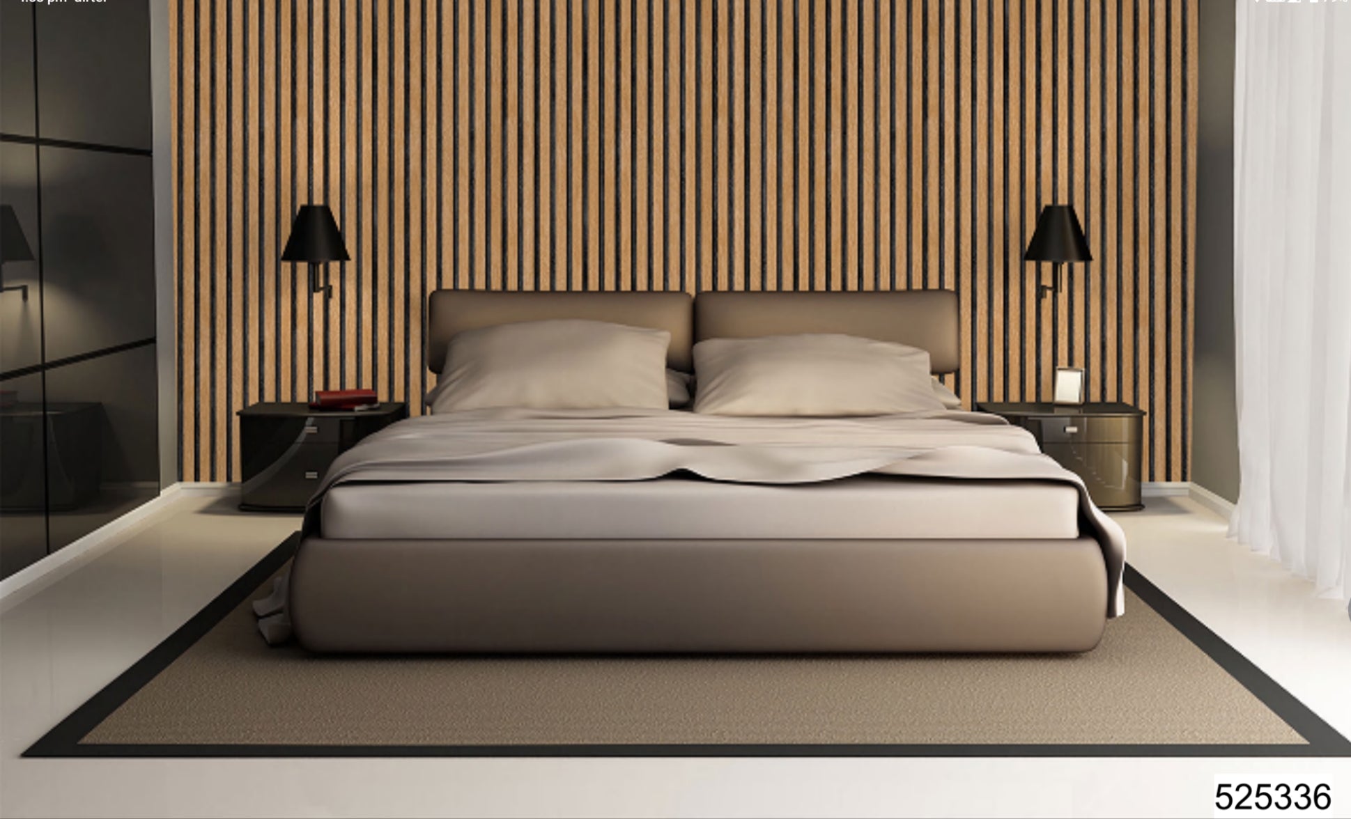Modern Wooden Slat wallpaper 57sqft ( sticking  glue packet free inside)