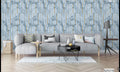 Luxury Blue Marble Geometric Wallpaper 57sqft ( sticking  glue packet free inside)