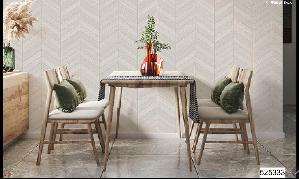 Premium Chevron Textured Wallpaper 57sqft ( sticking  glue packet free inside)