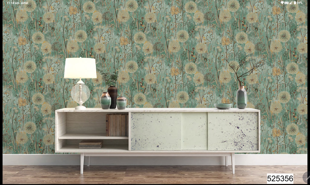 Luxury Vintage Botanical Wallpaper 57sqft ( sticking  glue packet free inside)