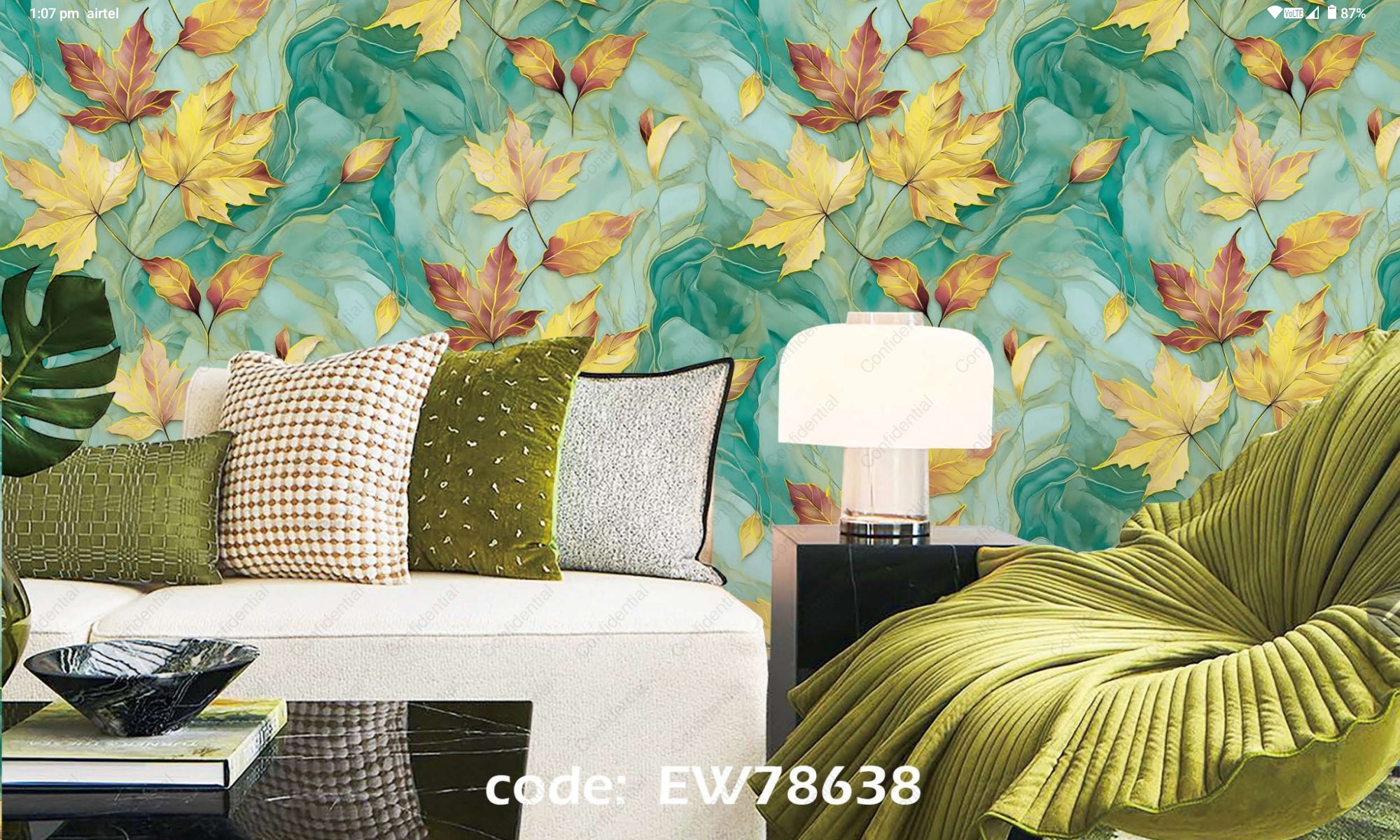 Premium glitter wallpaper 57sqft with glue packet