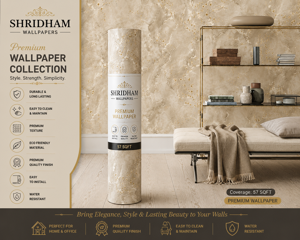 Luxury Marble Wallpaper 57sqft ( sticking  glue packet free inside)
