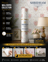 Elegant Floral Vintage Wallpaper –  Self adhesive sticker wallpaper 45*5mtr(22sqft covering)