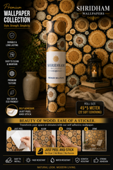 Wood Log Slice Wallpaper Self adhesive sticker wallpaper 45*5mtr(22sqft covering)