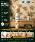 Elegant Floral Vintage Wallpaper –  Self adhesive sticker wallpaper 45*5mtr(22sqft covering)