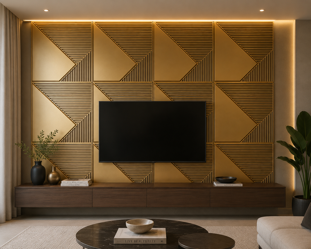 Modern 3D Fluted Decorative Wall Panel 2*2 (pack of 4)