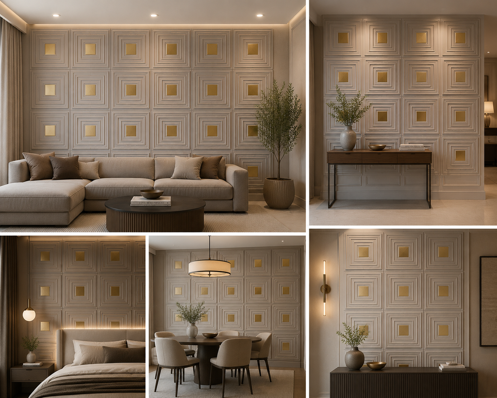 Modern 3D Fluted Decorative Wall Panel 2*2 (pack of 4)