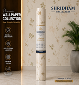 Wallpaper with floral design 57 sqft roll with sticking glue packet