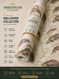 Premium Tropical Feather Botanical Wallpaper 57sqft ( sticking  glue packet free inside)