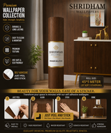 Classic Walnut Wood Grain –  Self adhesive sticker wallpaper 45*5mtr(22sqft covering)