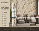 Luxury Botanical Feather Wallpaper 57sqft ( sticking  glue packet free inside)