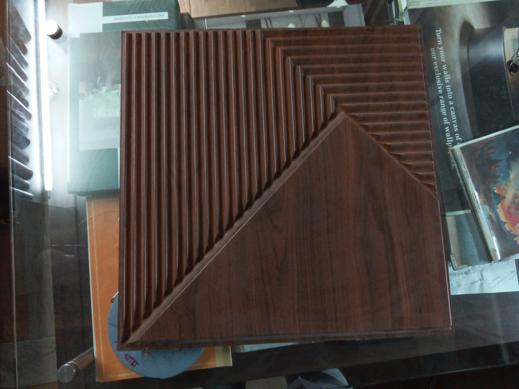 Modern 3D Walnut Fluted Decorative Wall Panel 2*2 (pack of 4)